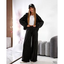 Костюм спортивний жіночий теплий 765 black р.40-54 "DORA" недорого оптом від прямого постачальника
