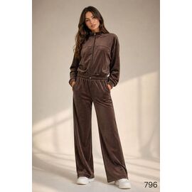 Костюм спортивний жіночий теплий 796 brown р.42-56 "DORA" недорого оптом від прямого постачальника