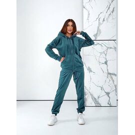 Костюм спортивний жіночий теплий 828 green р.44-58 "DORA" недорого оптом від прямого постачальника