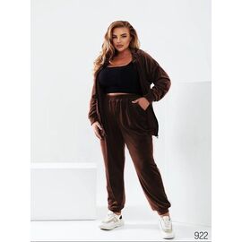 Костюм спортивний жіночий теплий 922 brown р.60-66 "DORA" недорого оптом від прямого постачальника