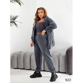 Костюм спортивний жіночий теплий 922 grey р.60-66 "DORA" недорого оптом від прямого постачальника
