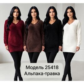 Светр жіночий 25418 brown р.48-56 "PULSE" недорого оптом від прямого постачальника