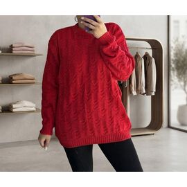 Светр жіночий 26404 red р.50-56 "PULSE" недорого оптом від прямого постачальника