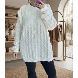 Светр жіночий 26404 white р.50-56 "PULSE" недорого оптом від прямого постачальника