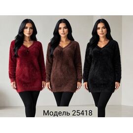 Фотография Свитер женский 25418 black р.48-56 "Elena&Vika" недорого оптом от прямого поставщика