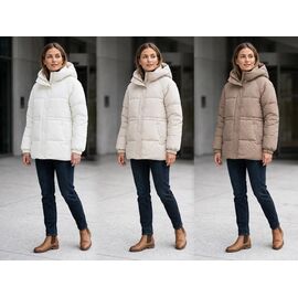 Куртка жіноча демісезонна EX8861 white р.M-2XL "FLORA" недорого оптом від прямого постачальника