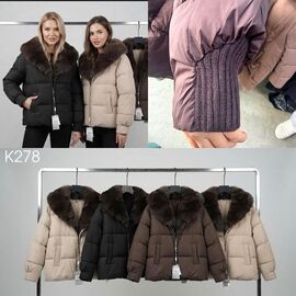 Куртка жіноча зимова K278 black р.M-2XL "FLORA" недорого оптом від прямого постачальника