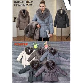 Куртка жіноча зимова KL2603 grey р.M-2XL "FLORA" недорого оптом від прямого постачальника