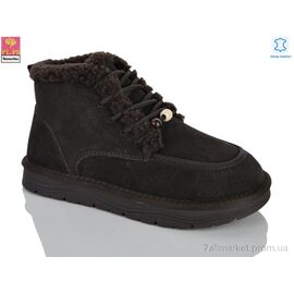 Черевики жіночі стильні Зима 2655 brown (6 пар р.36-40) "PLPS-Nanachka" недорого оптом від прямого постачальника
