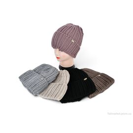 Жіноча шапка Зима QW001-3 на флісі mix (5 шт. р.сітка56-60) "Angelica" недорого оптом від прямого постачальника