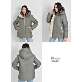 Куртка жіноча зимова 23-979 grey р.46-56 "DKNSEL" недорого оптом від прямого постачальника
