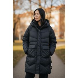 Куртка жіноча зимова 76705 black р.46-56 "DKNSEL" недорого оптом від прямого постачальника