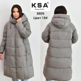 Куртка жіноча зимова 8809-18 grey р.46-56 "DKNSEL" недорого оптом від прямого постачальника
