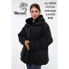 Куртка жіноча зимова 9502-36 black р.S-L "DKNSEL" недорого оптом від прямого постачальника