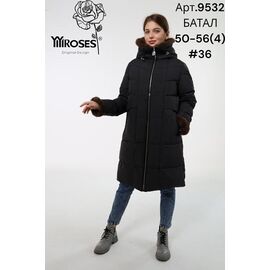 Куртка жіноча зимова 9532-36 black р.50-56 "DKNSEL" недорого оптом від прямого постачальника