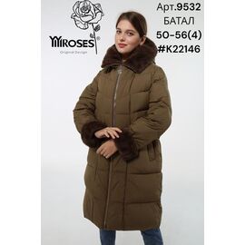 Куртка жіноча зимова 9532-K22146 brown р.50-56 "DKNSEL" недорого оптом від прямого постачальника