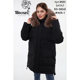 Куртка жіноча зимова 9551-A55-1 black р.50-56 "DKNSEL" недорого оптом від прямого постачальника