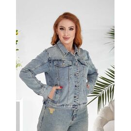 Куртка жіноча демісезонна 414 blue р.L-5XL "Beki" недорого оптом від прямого постачальника