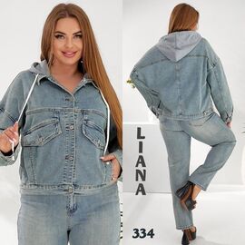 Куртка жіноча демісезонна 334 blue р.2XL-7XL "Beki" недорого оптом від прямого постачальника
