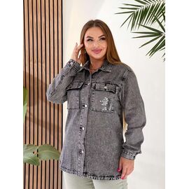 Сорочка жіноча 466 grey р.2XL-7XL "Beki" недорого оптом від прямого постачальника