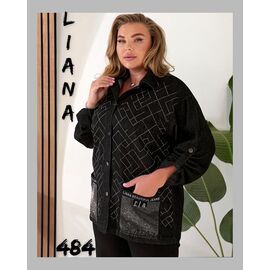 Сорочка жіноча 484 black р.3XL-8XL "Beki" недорого оптом від прямого постачальника