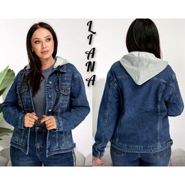 Куртка жіноча демісезонна 501 blue р.XL-6XL "Beki" недорого оптом від прямого постачальника