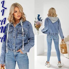 Куртка жіноча демісезонна 238 blue р.XS-2XL "Beki" недорого оптом від прямого постачальника