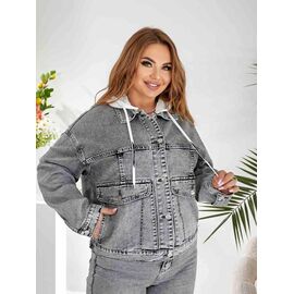 Куртка жіноча демісезонна 341 grey р.L-5XL "Beki" недорого оптом від прямого постачальника
