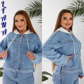 Куртка жіноча демісезонна 372 blue р.L-5XL "Beki" недорого оптом від прямого постачальника