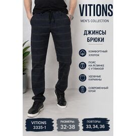 Штани чоловічі утеплені 3335-1 navy р.32-38 "Vitions" недорого оптом від прямого постачальника