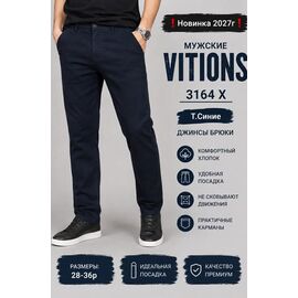 Штани чоловічі утеплені 3164X navy р.28-36 "Vitions" недорого оптом від прямого постачальника
