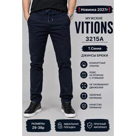 Штани чоловічі утеплені 3215A navy р.28-36 "Vitions" недорого оптом від прямого постачальника