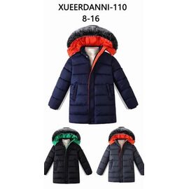 Фотография Курка детская зимняя на мальчика 110 d.grey р.8-16 "Farbique" недорого оптом от прямого поставщика