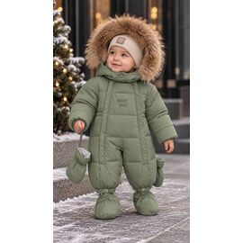Фотография Комбинезон детский тёплый на девочку 156 green р.68-92 "Delfinka" недорого оптом от прямого поставщика