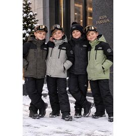 Фотография Курка детская зимняя на мальчика 26335 khaki р.122-140 "Delfinka" недорого оптом от прямого поставщика
