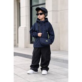 Фотография Куртка детская демисезонная на мальчика 29936 navy р.116-134 "Delfinka" недорого оптом от прямого поставщика