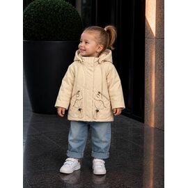 Фотография Куртка детская демисезонная на девочку 703 beige р.80-104 "Delfinka" недорого оптом от прямого поставщика