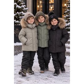 Фотография Курка детская зимняя на мальчика 7808 black р.104-128 "Delfinka" недорого оптом от прямого поставщика