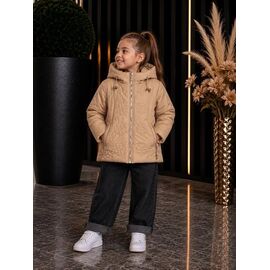Фотография Куртка детская демисезонная на девочку 863 beige р.104-128 "Delfinka" недорого оптом от прямого поставщика