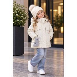 Фотография Куртка детская демисезонная на девочку 9633 l.beige р.92-116 "Delfinka" недорого оптом от прямого поставщика