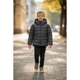 Фотография Куртка детская демисезонная на мальчика W22 grey р.116-140 "Delfinka" недорого оптом от прямого поставщика