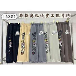 Фотография Штаны спортивные женские тёплые QL6881 l.grey р.M-XL "Dorimodes" недорого оптом от прямого поставщика