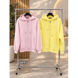 Кофта спортивна жіноча тепла 6695 pink р.52-58 "LOOK" недорого оптом від прямого постачальника