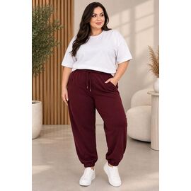 Фотография Штаны спортивные женские тёплые 6696 wine р.42-46 "LOOK" недорого оптом от прямого поставщика