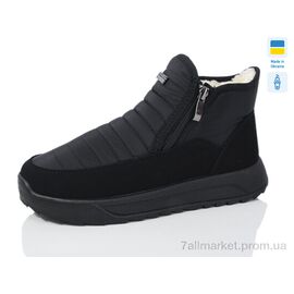 Фотография Дутики женские утепленные зима 3703 чорний (6 пар р.37-42) "Lot Shoes" недорого оптом от прямого поставщика