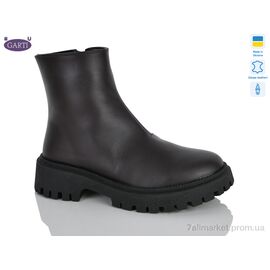 Черевики жіночі стильні Зима 6723 корич шкіра хутро (6 пар р.36-40) "Garti" недорого оптом від прямого постачальника