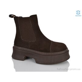 Черевики жіночі стильні Весна/осінь E8914-1 brown (8 пар р.36-41) "DINO ALBAT" недорого оптом від прямого постачальника
