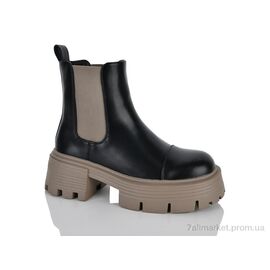 Черевики жіночі стильні Весна/осінь E8444-29 black (8 пар р.36-41) "DINO ALBAT" недорого оптом від прямого постачальника