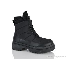 Черевики жіночі стильні Весна/осінь 20-955-1 black (8 пар р.36-41) "DINO ALBAT" недорого оптом від прямого постачальника