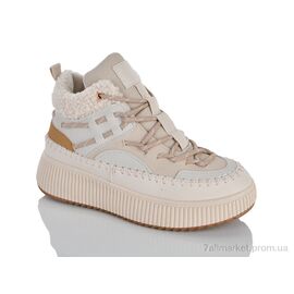 Черевики жіночі стильні Весна/осінь 20-1074-2 beige (8 пар р.36-41) "DINO ALBAT" недорого оптом від прямого постачальника